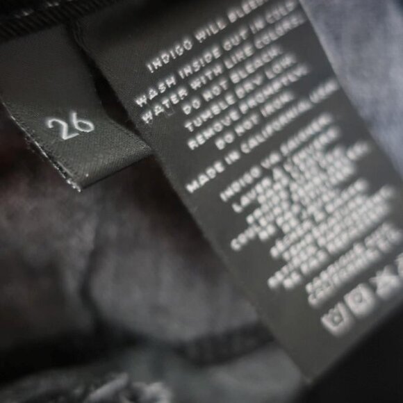 Women J Brand Martini Black Velvet Flared Jeans 26 - Picture 11 of 13